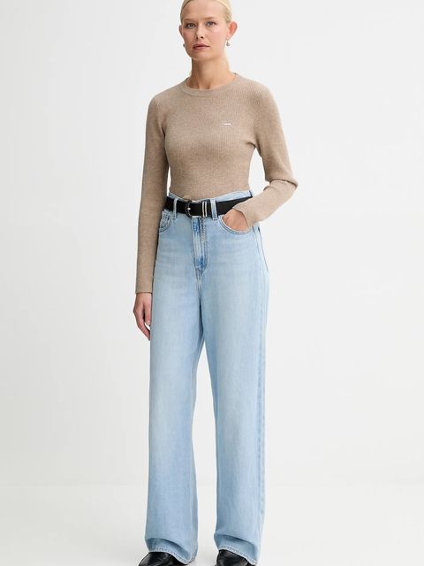 Levi's sweter damski kolor brązowy A0719