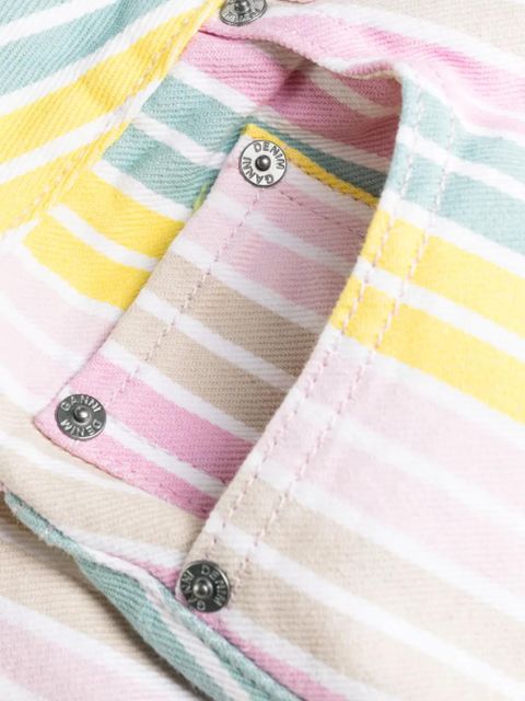 GANNI Stary striped tapered jeans - Pink