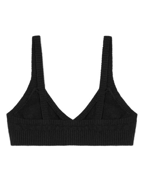Alanui v-neck cashmere bralette - Black