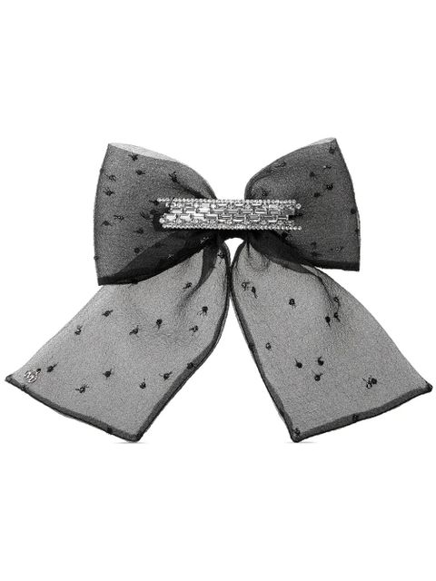 Maison Michel Willa crystal-embellished hair clip - Black - zdjęcie produktu nr 1