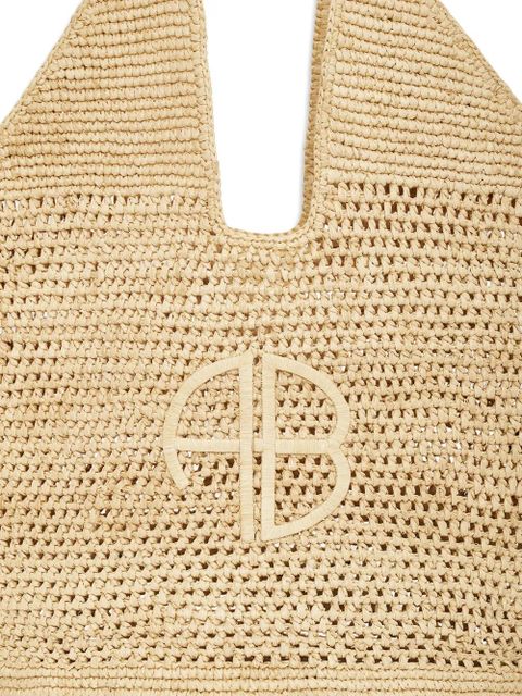ANINE BING Leah logo-detail tote bag - Neutrals