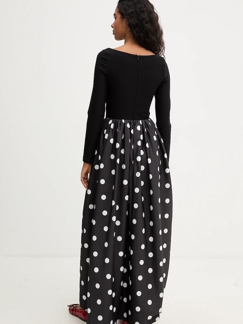 The Sleeper sukienka kolor czarny maxi rozkloszowana ARDR10G097R