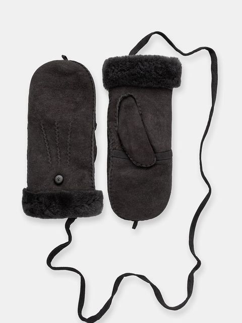 Emu Australia rękawiczki skórzane damskie kolor szary W7019 - zdjęcie produktu nr 1