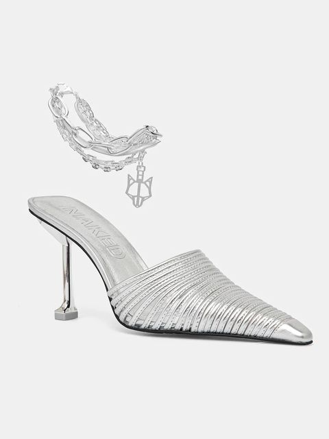 Naked Wolfe klapki skórzane Chromed kolor srebrny Chromed Silver Leather - zdjęcie produktu nr 1