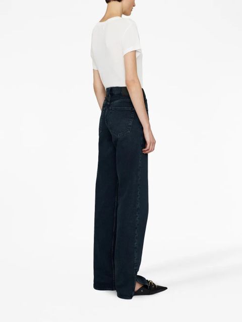ANINE BING Roy organic cotton straight-leg jeans - Blue