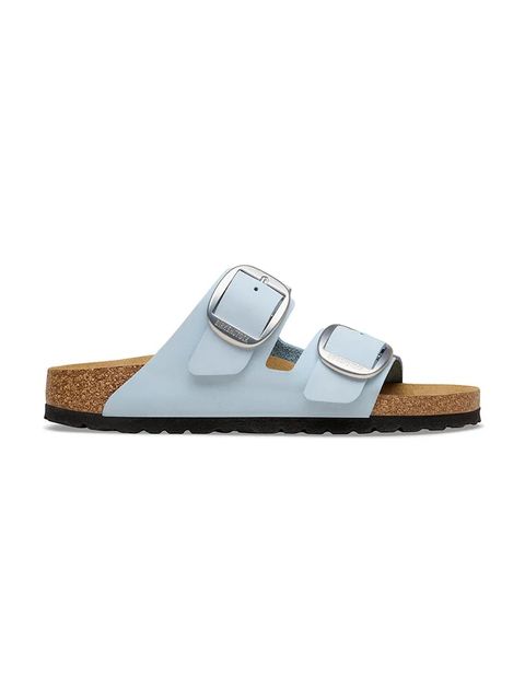 Birkenstock klapki damskie nubukowe Arizona Big Buckle - zdjęcie produktu nr 2