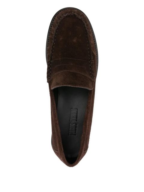 Paris Texas penny-strap suede loafers - Brown