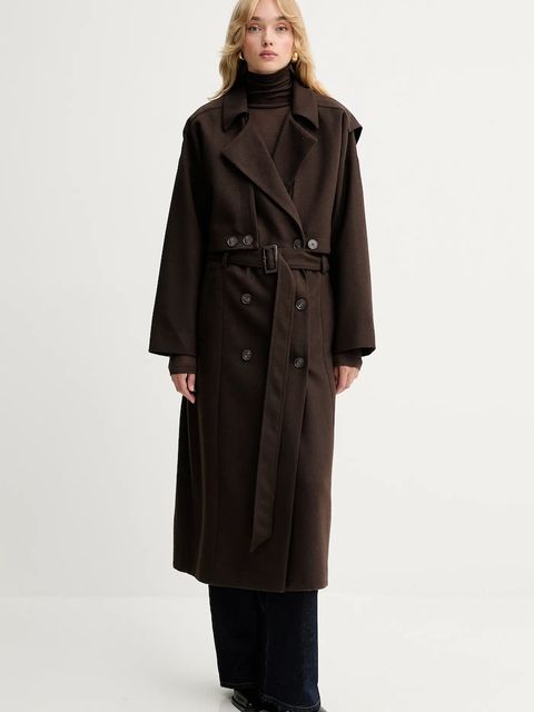 Gestuz longsleeve damski kolor brązowy 10910695 - zdjęcie produktu nr 2