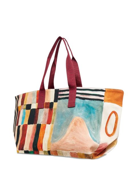 ALEMAIS x LRNCE large Michelle printed tote bag - Neutrals - zdjęcie produktu nr 2