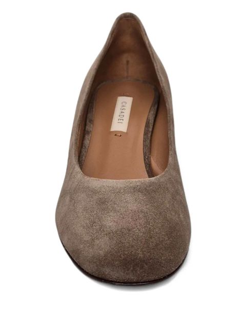 Casadei cutout block-heel pumps - Brown