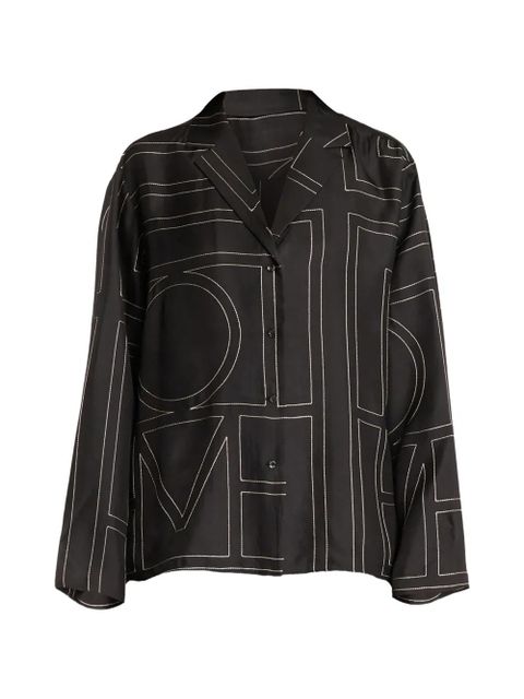 TOTEME monogram buttoned shirt - Black - zdjęcie produktu nr 1