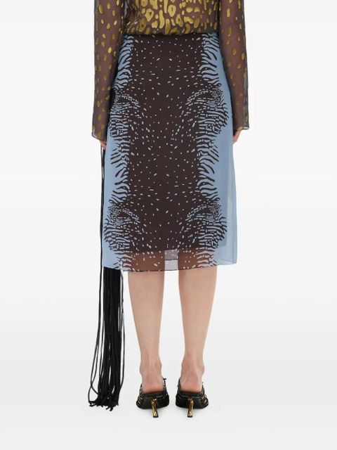 Ferragamo skirt with flower detail - Brown