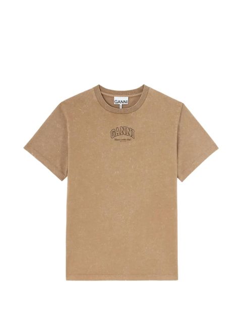 GANNI logo T-shirt - Brown - zdjęcie produktu nr 1