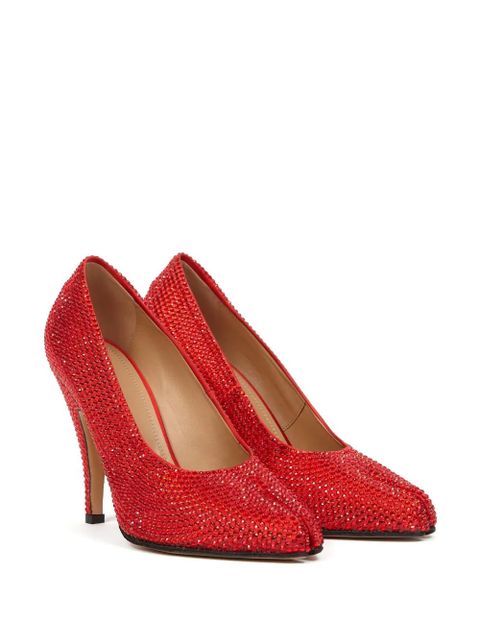 Maison Margiela Tabi 110mm rhinestone-embellished pumps - Red - zdjęcie produktu nr 2