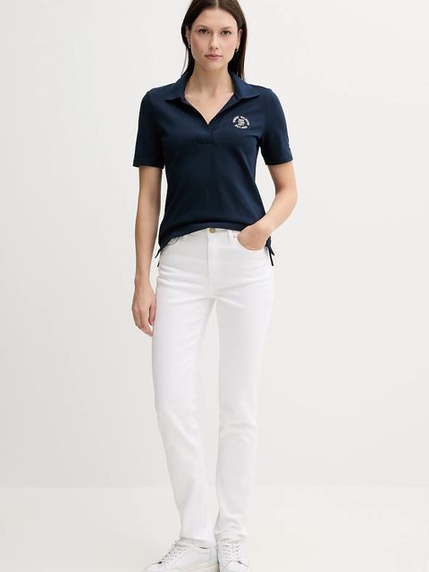 Tommy Hilfiger polo damski kolor granatowy WW0WW45807 - zdjęcie produktu nr 2