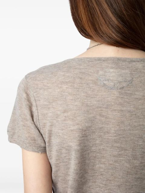 Zadig&Voltaire Celsy cashmere top - Neutrals