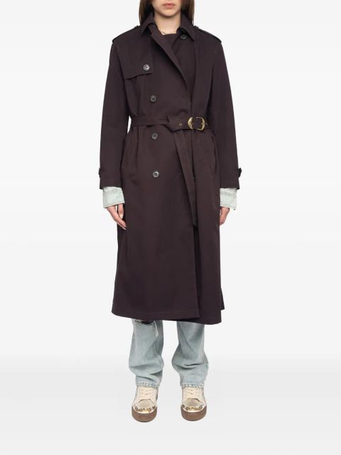 Zadig&Voltaire Kenar double-breasted belted trench coat - Brown