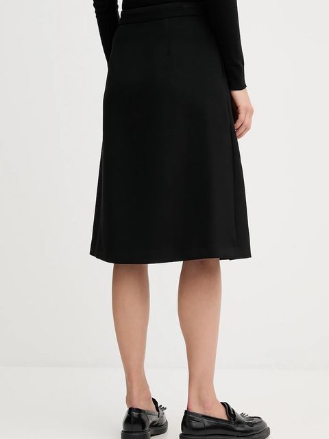 Tommy Hilfiger spódnica kolor czarny midi rozkloszowana WW0WW48263