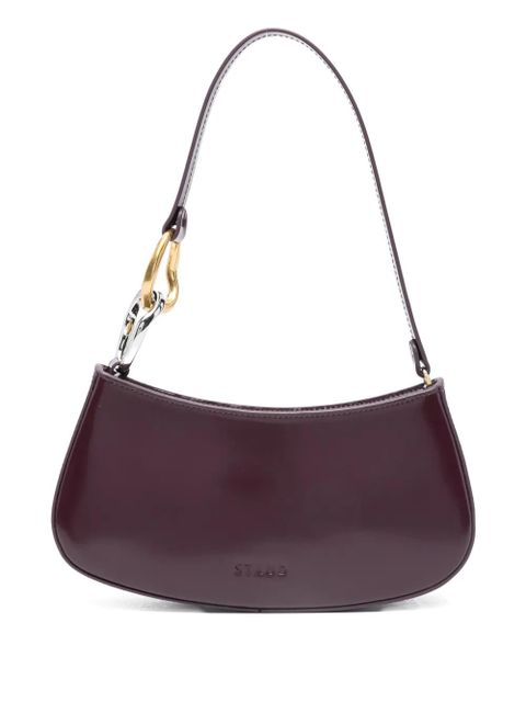 STAUD Ollie curved-handle leather shoulder bag - Purple - zdjęcie produktu nr 2