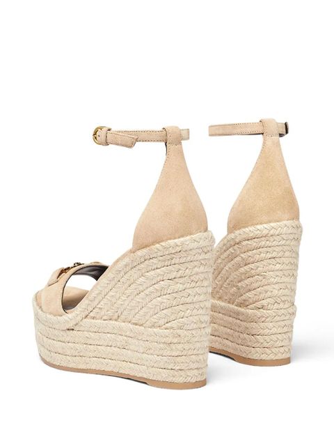 Versace Medusa '95 120mm wedge sandals - Neutrals