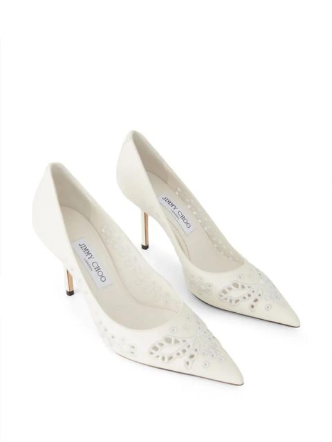 Jimmy Choo 85mm Love embroidery heeled pumps - White - zdjęcie produktu nr 2