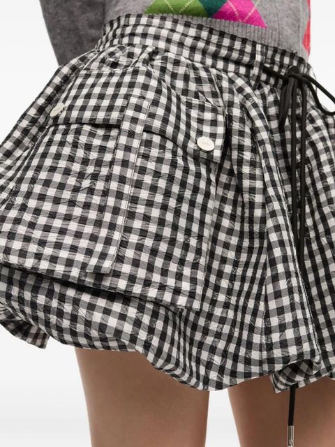 GANNI checked bubble skirt - Black