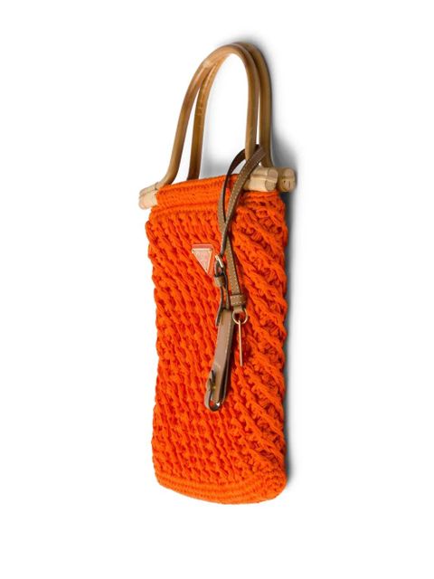 Prada mini crochet tote bag - Orange