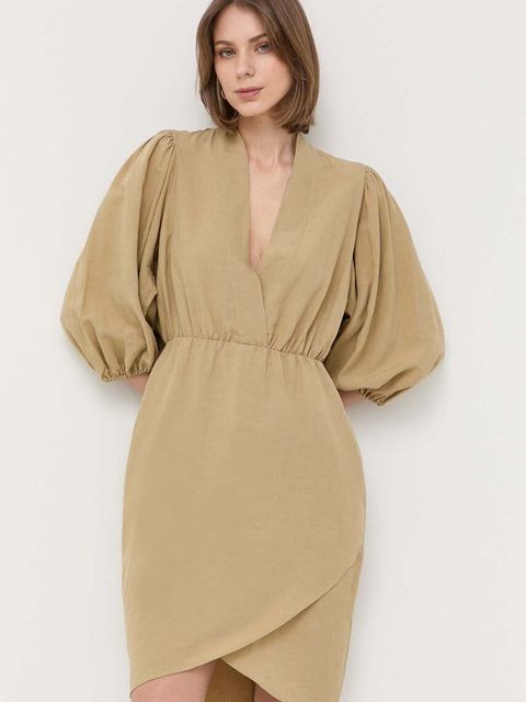 Notes du Nord sukienka z domieszką lnu - zdjęcie produktu nr 1