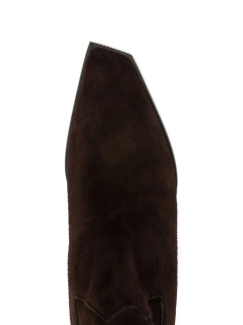 Jimmy Choo Hadley suede-wedge boots - Brown