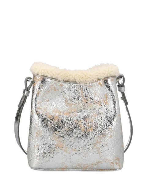 Gucci small GG Emblem bucket bag - Silver