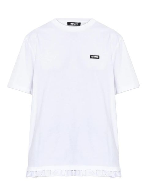 ROTATE BIRGER CHRISTENSEN ruffled T-shirt - White - zdjęcie produktu nr 1