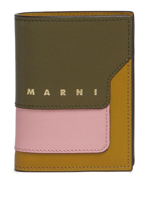 Marni colour-block leather wallet - ZO957 DEEP SAGE/MISTYROSE/LIGHT CURRY - zdjęcie produktu nr 1