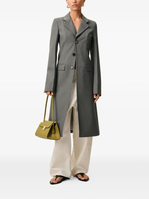 AMI Paris button-up fitted single-breasted coat - Grey - zdjęcie produktu nr 2