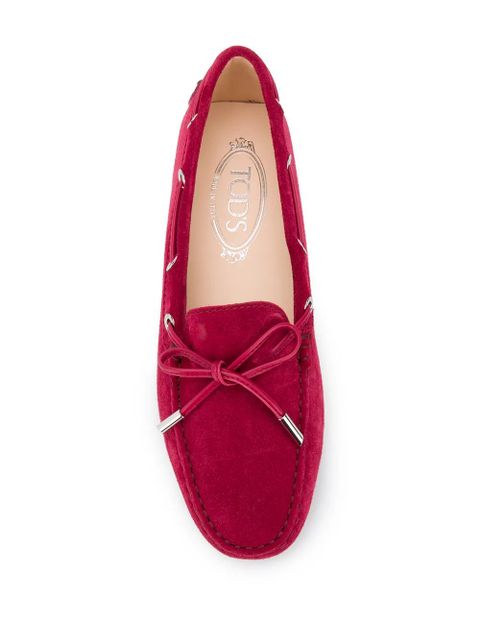 Tod's eyelet detail lace-up loafers - Red