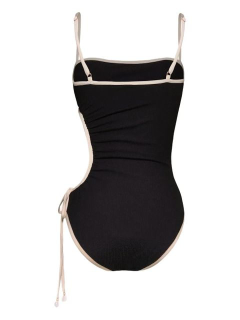 Johanna Ortiz Primordial Femininity cut-out tie swimsuit - Black