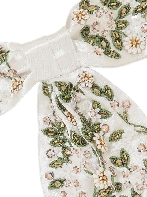 Jennifer Behr Elowen bow barrette - White - zdjęcie produktu nr 2