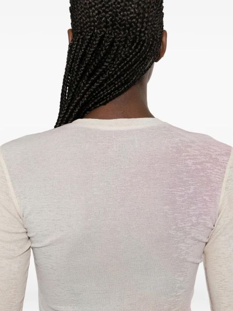 Nanushka long sleeve crewneck top - Neutrals