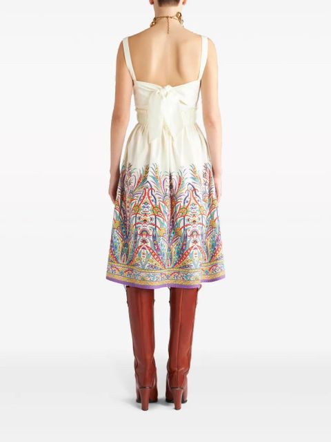ETRO printed midi dress - White