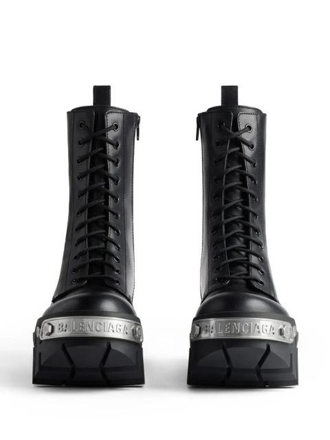 Balenciaga Bulldozer platform lace-up boots - Black