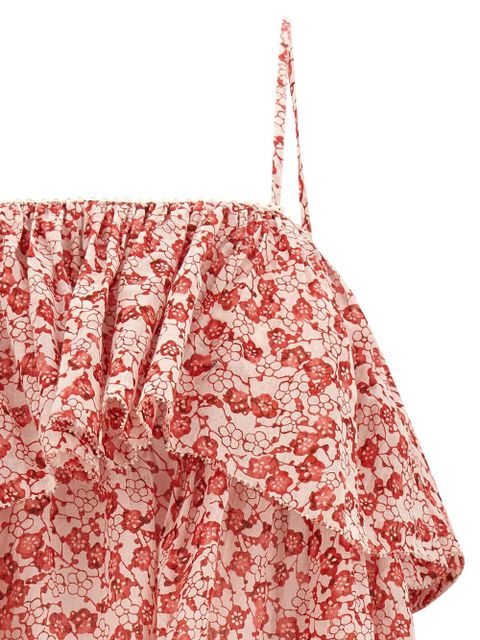 MARANT ÉTOILE Erisa ruffled top - Red