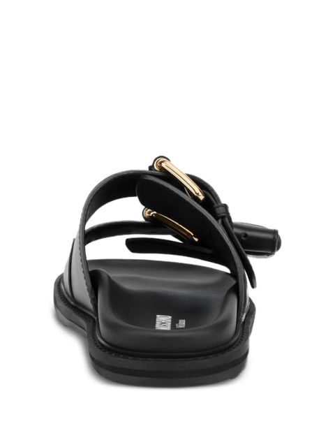 Moschino buckle-embellished sandals - Black