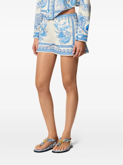 Versace Underwater Barocco cotton shorts - Blue - zdjęcie produktu nr 2