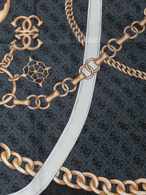 Guess szal MERIDIAN damski kolor szary wzorzysty AW5339 POL03