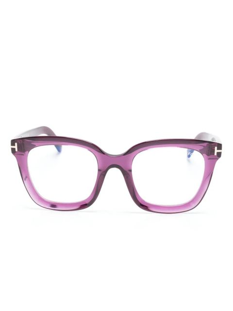 TOM FORD Eyewear square-frame clear-lenses glasses - Purple - zdjęcie produktu nr 1