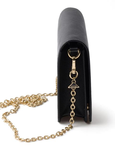 Prada mini saffiano clutch bag - Black