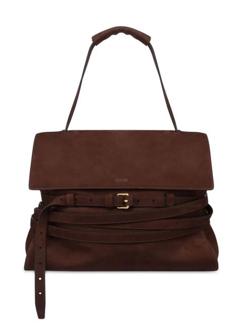 Moschino Tie Me leather shoulder bag - Brown - zdjęcie produktu nr 1