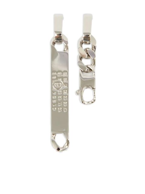 MM6 Maison Margiela numbers-motif drop earrings - Silver - zdjęcie produktu nr 1