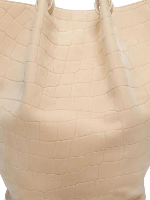 LouLou de Saison Rudy embossed-logo tote bag - Neutrals