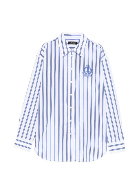Lauren Ralph Lauren striped embroidered shirt - White - zdjęcie produktu nr 1