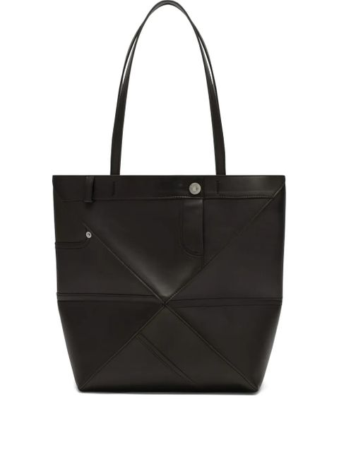 LOEWE panelled strap tote bag - Black - zdjęcie produktu nr 1